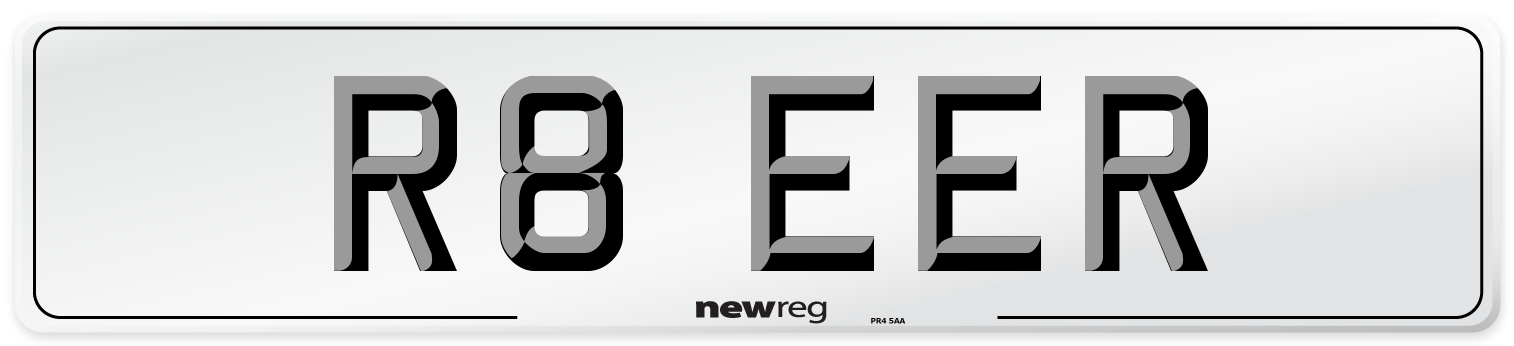 R8 EER Number Plate from New Reg
